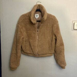 1-26 Tiger Mist brown fluffy coat teddy bear small zip cropped